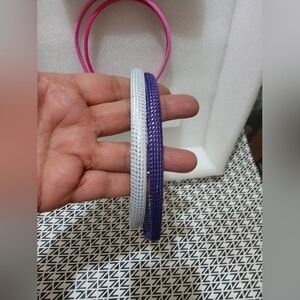 Purple and White Headbands